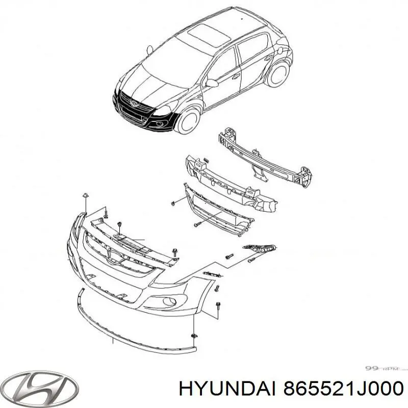 Soporte de parachoques delantero derecho Hyundai/Kia 865521J000 precio, desde 7,94 EUR