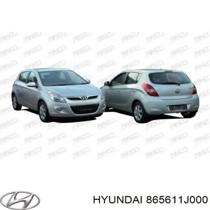 Rejilla, parachoques delantero para Hyundai I20 (PB)