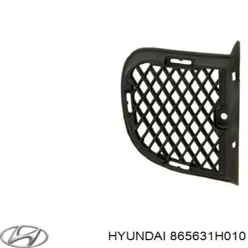 865631H010 Hyundai/Kia rejilla del parachoques delantera izquierda