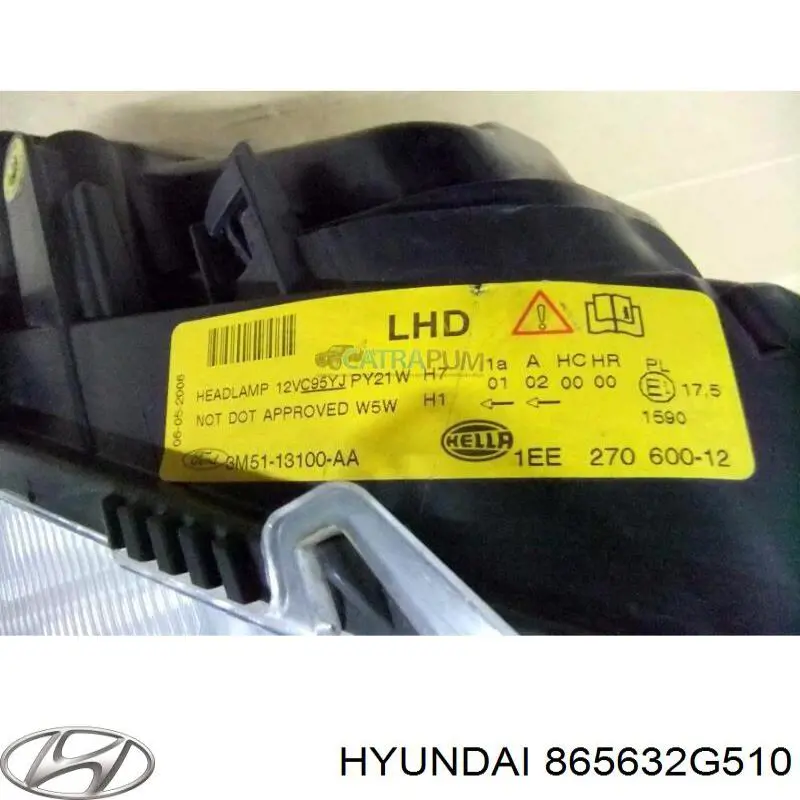 865632G510 Hyundai/Kia rejilla de antinieblas delantera izquierda