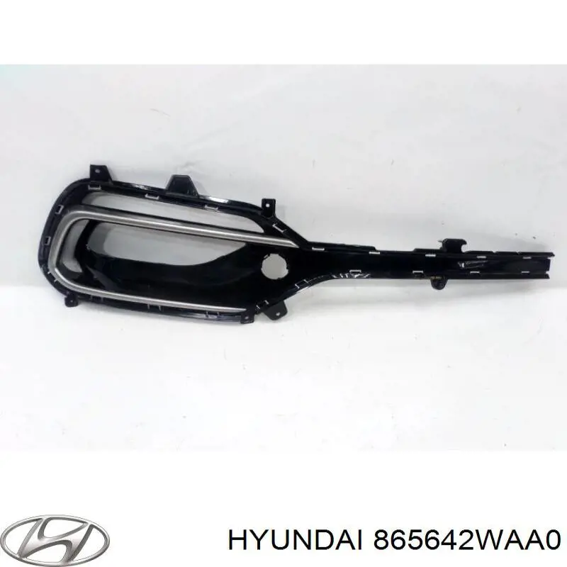 Rejilla de luz antiniebla delantera derecha para Hyundai Santa Fe (DM)