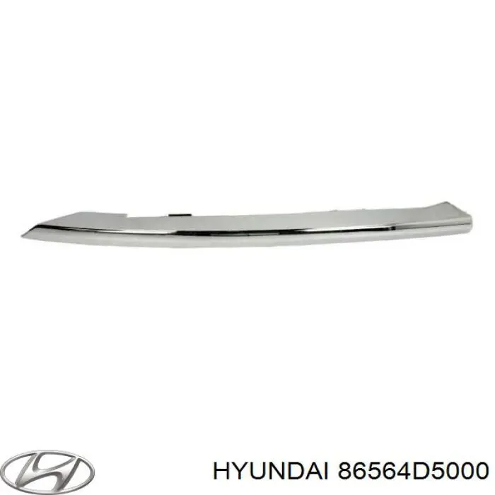 86564D5000 Hyundai/Kia moldura de parachoques delantero derecho