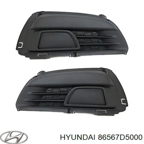 86567D5000 Hyundai/Kia rejilla de ventilación, parachoques delantero, izquierda