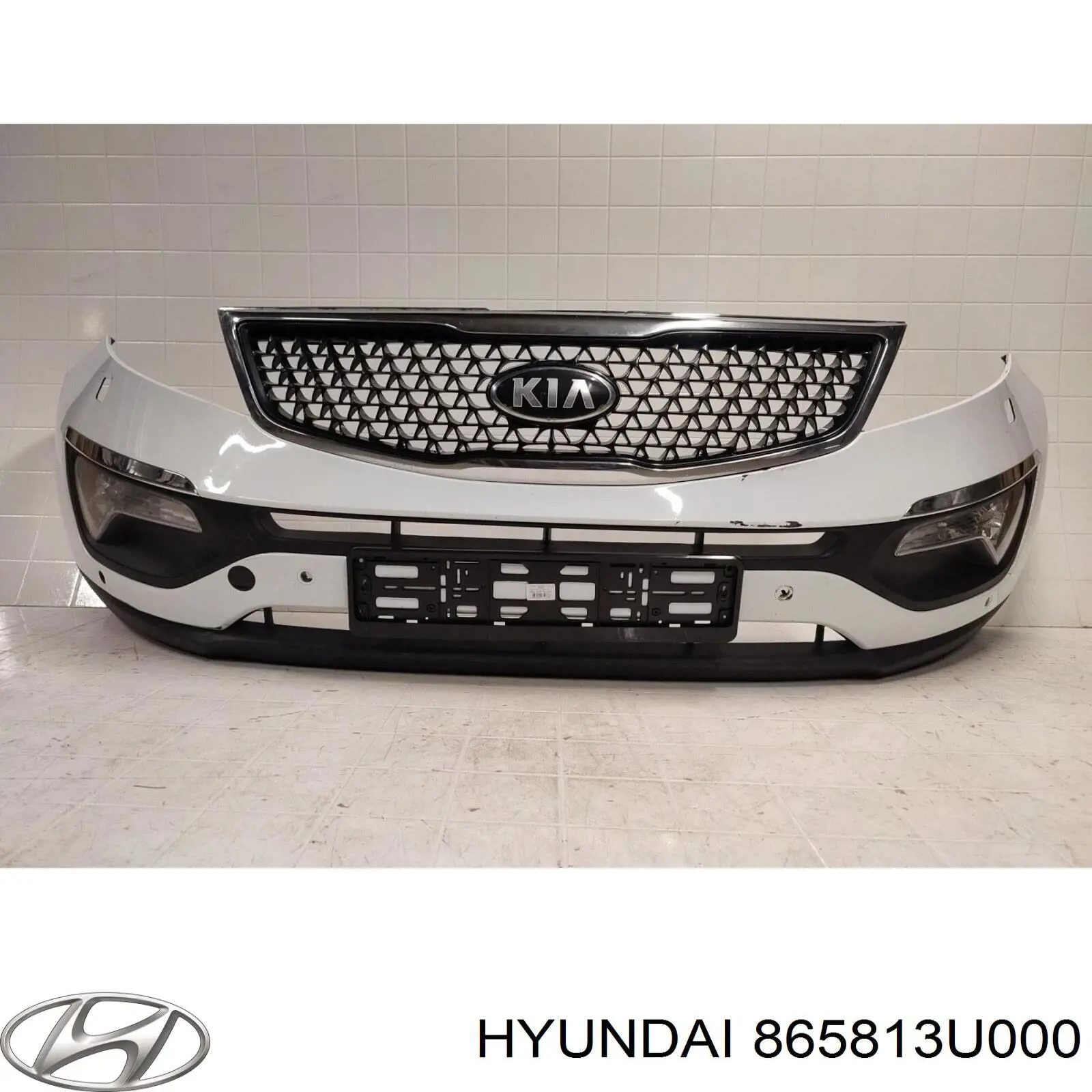 865813U000 Hyundai/Kia moldura de parachoques delantero izquierdo