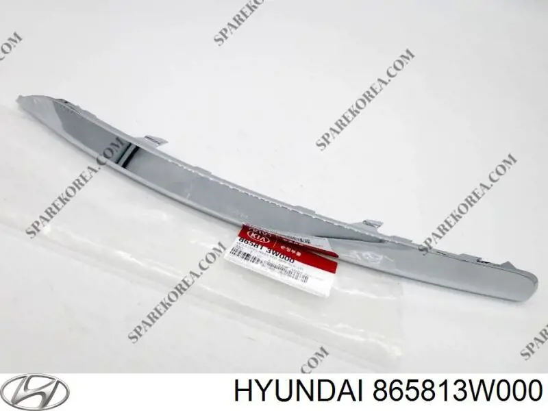 865813W000 Hyundai/Kia moldura de parachoques delantero izquierdo
