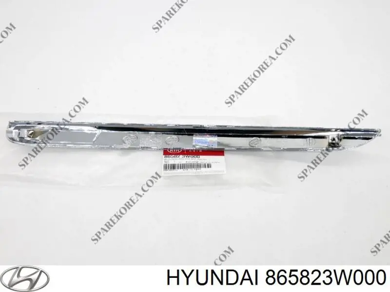 865823W000 Hyundai/Kia moldura de parachoques delantero derecho