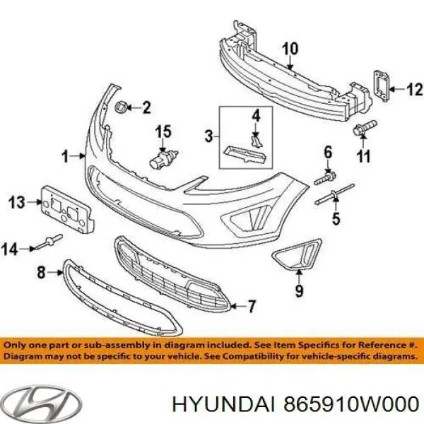 Alerón paragolpes delantero para Hyundai Santa Fe 