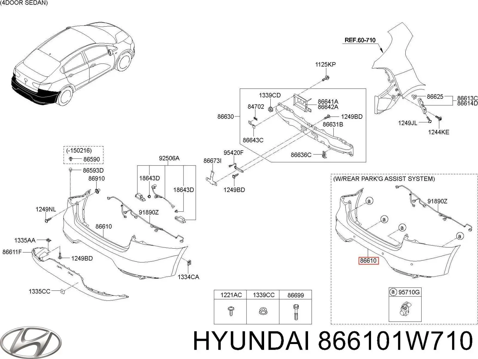 Paragolpes Hyundai/Kia 866101W710 precio, desde 114,00 EUR