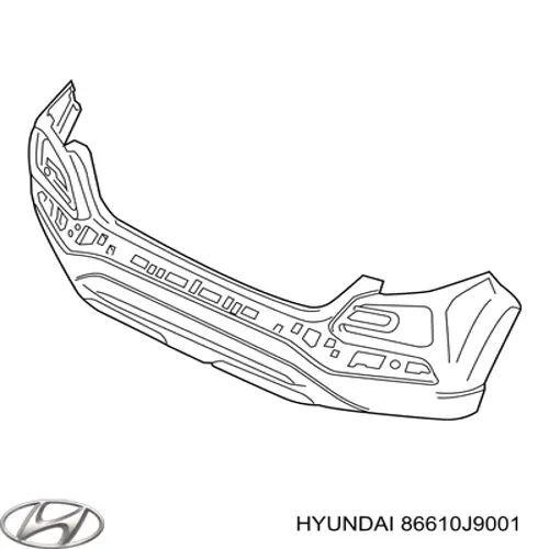 86610J9001 Hyundai/Kia parachoques trasero