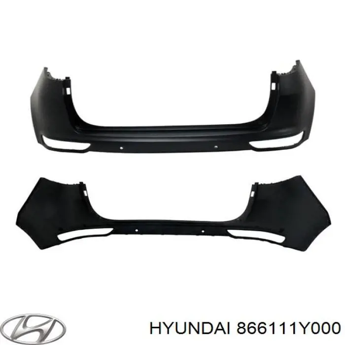 Paragolpes trasero Hyundai/Kia 866111Y000