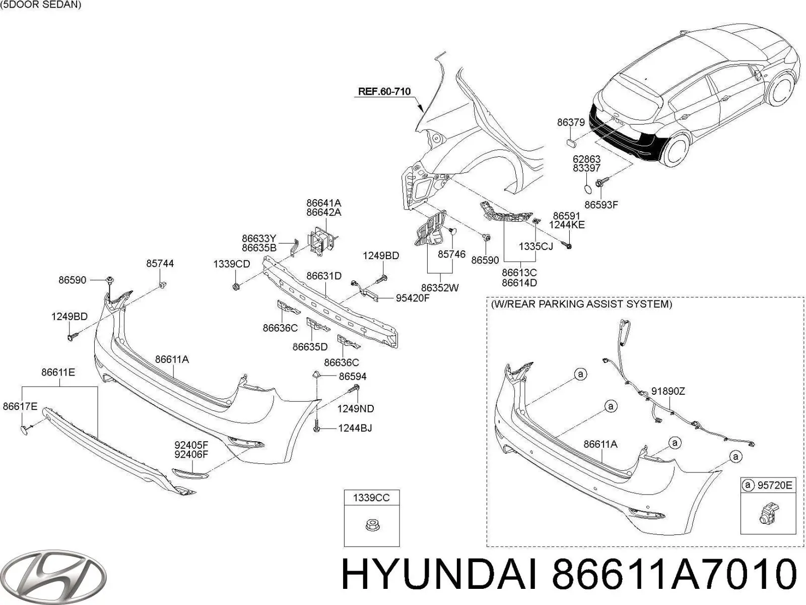 Paragolpes Hyundai/Kia 86611A7010 precio, desde 195,05 EUR
