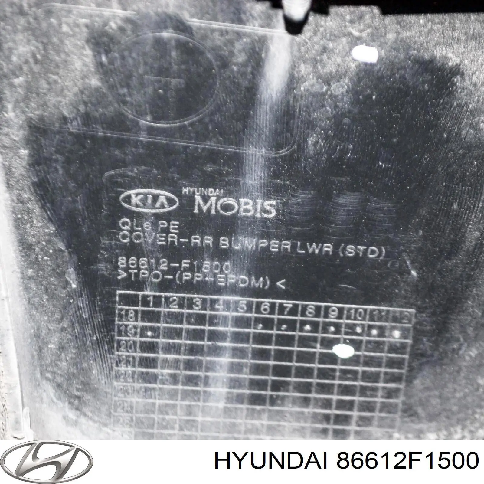 Parachoques trasero, parte inferior Hyundai/Kia 86612F1500 precio, desde 447,04 EUR