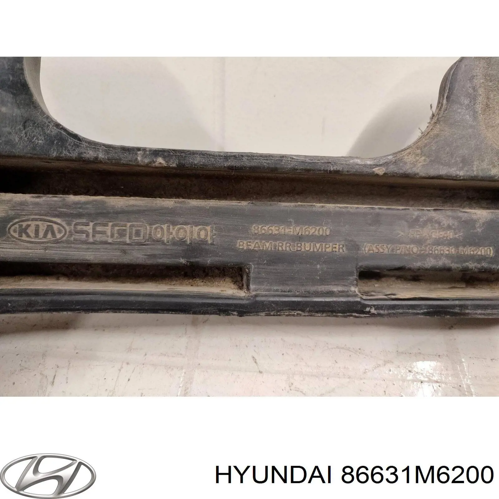 86631M6200 Hyundai/Kia refuerzo parachoques trasero