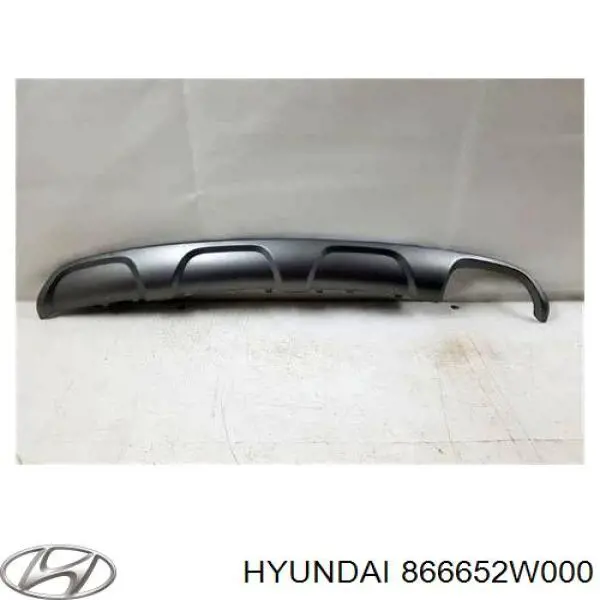Listón embellecedor/protector, parachoques trasero para Hyundai Santa Fe (DM)