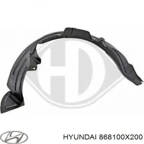 Guardabarros interior, aleta delantera, izquierdo para Hyundai I10 (PA)