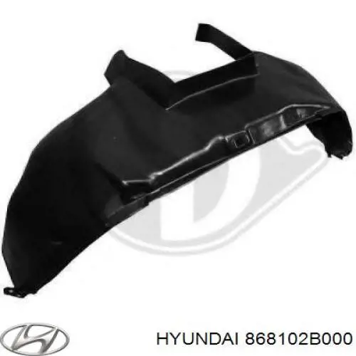 868102B000 Hyundai/Kia guardabarros interior, aleta delantera, izquierdo