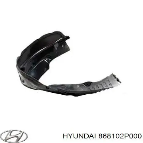 868102P000 Hyundai/Kia guardabarros interior, aleta delantera, izquierdo