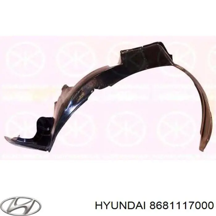8681117000 Hyundai/Kia guardabarros interior, aleta delantera, izquierdo