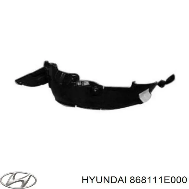 868111E000 Hyundai/Kia guardabarros interior, aleta delantera, izquierdo