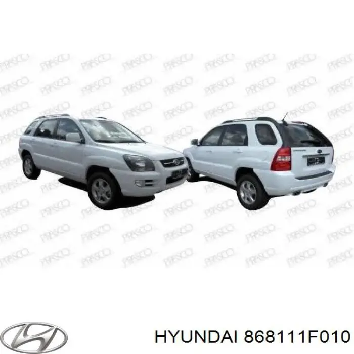 868111F010 Hyundai/Kia guardabarros interior, aleta delantera, izquierdo