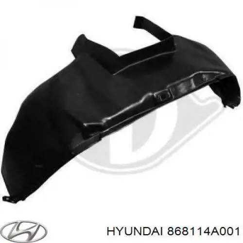 868114A001 Hyundai/Kia guardabarros interior, aleta delantera, izquierdo