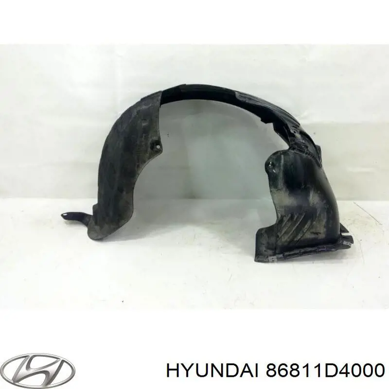 86811D4000 Hyundai/Kia guardabarros interior, aleta delantera, izquierdo