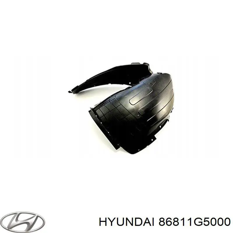86811G5000 Hyundai/Kia Guardalodos interior izquierdo, guardafango delantero