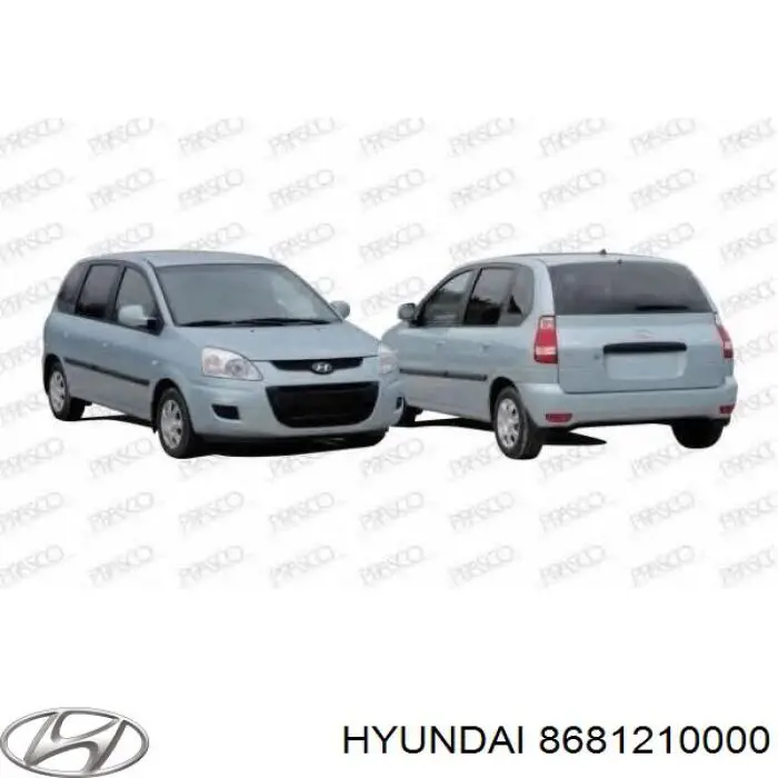 8681210000 Hyundai/Kia guardabarros interior, aleta delantera, derecho