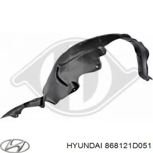 868121D051 Hyundai/Kia guardabarros interior, aleta delantera, derecho