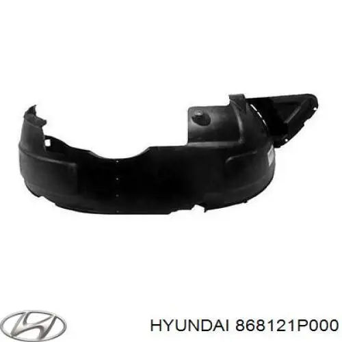 868121p000 Hyundai/Kia guardabarros interior, aleta delantera, derecho