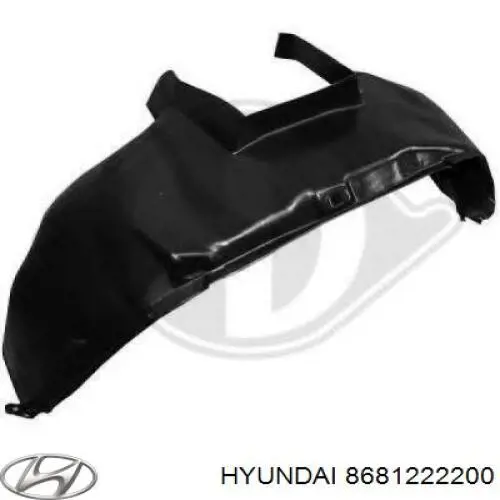 8681222200 Hyundai/Kia guardabarros interior, aleta delantera, derecho