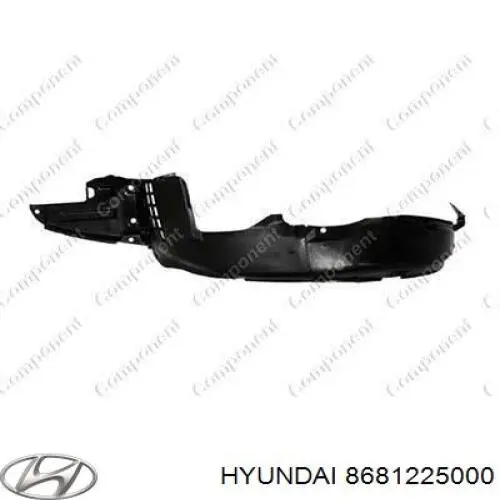 Guardabarros interior, aleta delantera, derecho para Hyundai Accent (LC)