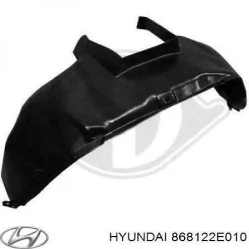 868122E010 Hyundai/Kia guardabarros interior, aleta delantera, derecho