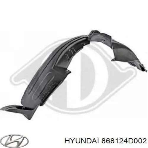 868124D002 Hyundai/Kia guardabarros interior, aleta delantera, derecho