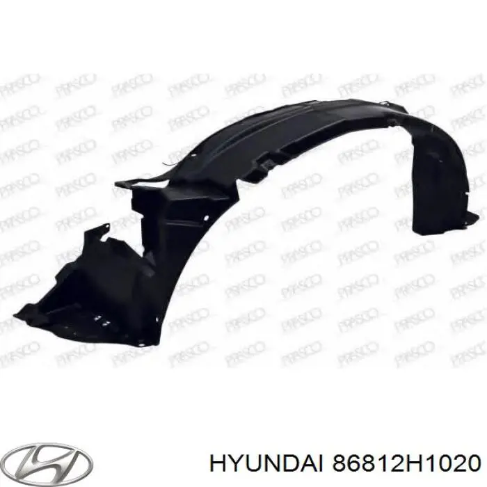 Guardabarros interior, aleta delantera, derecho delantero para Hyundai Terracan (HP)