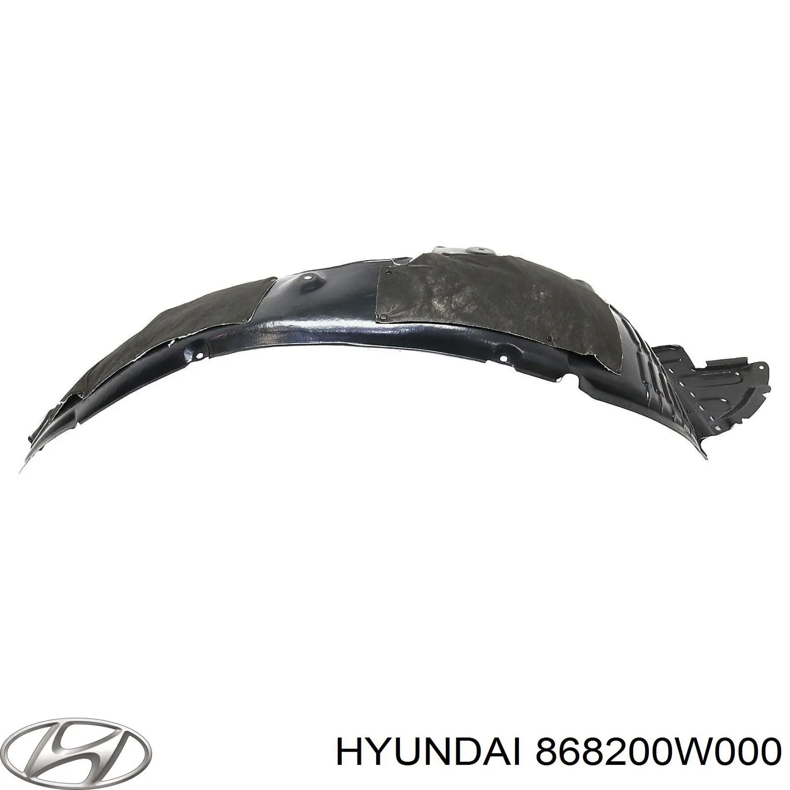 868200W000 Hyundai/Kia guardabarros interior, aleta delantera, derecho