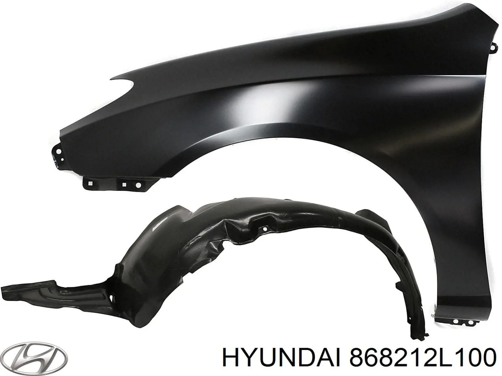 Guardabarros interior, aleta trasera, izquierdo para Hyundai I30 (FD)