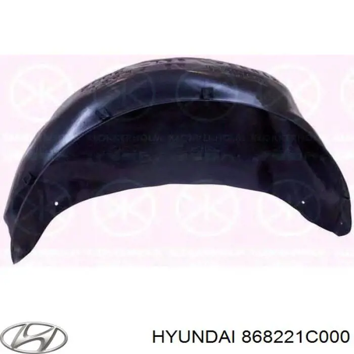 Guardabarros interior, aleta trasera, derecho para Hyundai Getz 