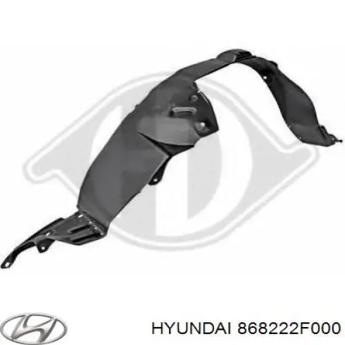868222F000 Hyundai/Kia guardabarros interior, aleta trasera, derecho