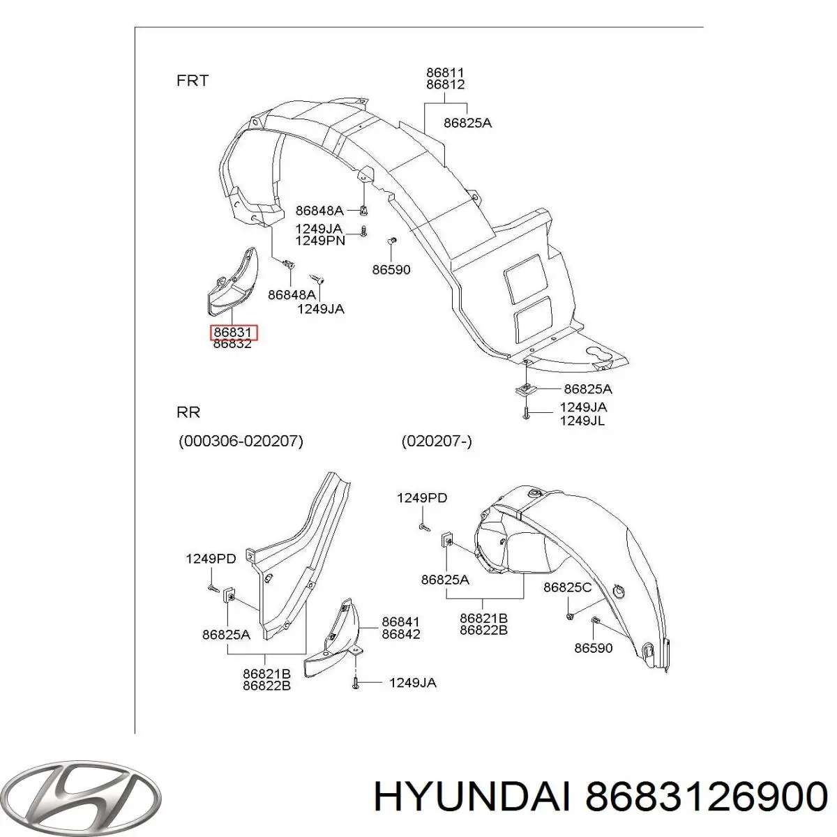 Faldillas delantera izquierda para Hyundai Santa Fe (SM)