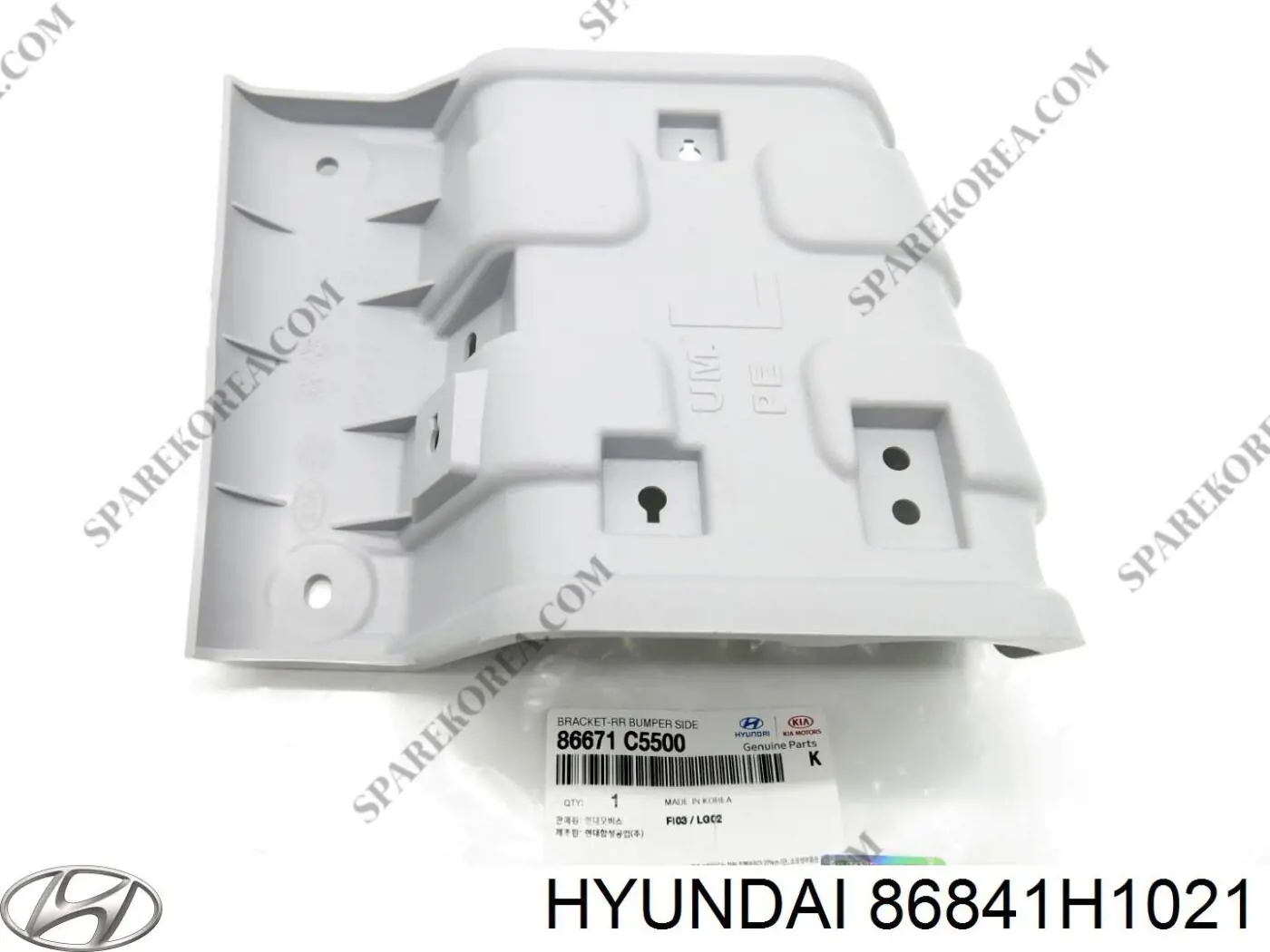 86841H1021 Hyundai/Kia faldilla guardabarro trasera izquierda