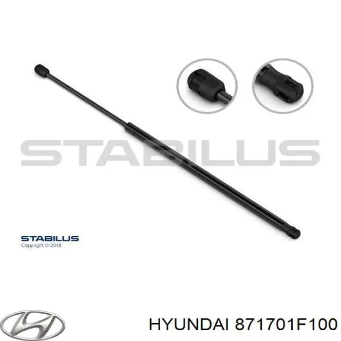 871701F100 Hyundai/Kia amortiguador para porton trasero (3/5 puertas traseras (lisas)