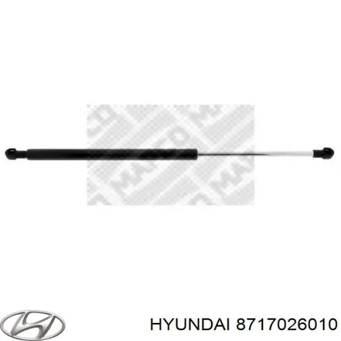 8717026010 Hyundai/Kia amortiguador para porton trasero (3/5 puertas traseras (lisas)