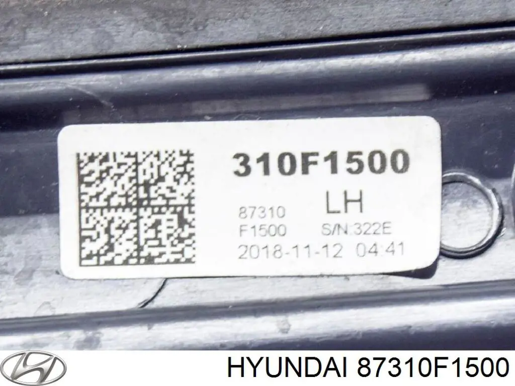 87310F1500 Hyundai/Kia Moldura de tapa de maletero