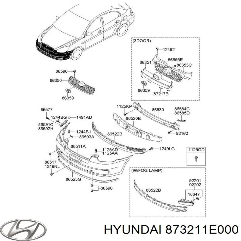 Goma de contorno del maletero para Hyundai Accent (MC)