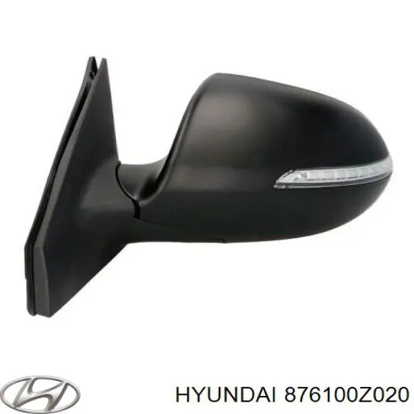 Espejo de retrovisor izquierdo 876100Z020 Hyundai/Kia