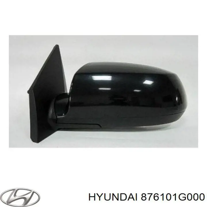 Espejo de retrovisor izquierdo 876101G000 Hyundai/Kia