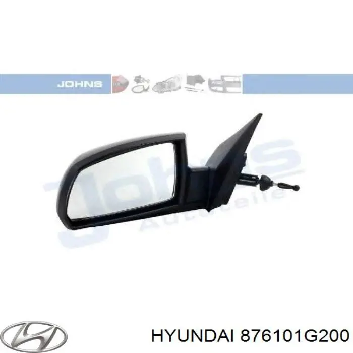 876101G200 Hyundai/Kia espejo retrovisor izquierdo