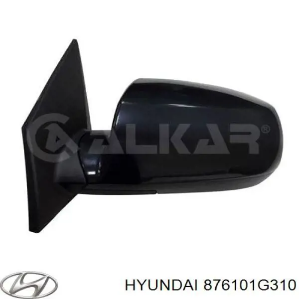 876101G310 Hyundai/Kia espejo retrovisor izquierdo