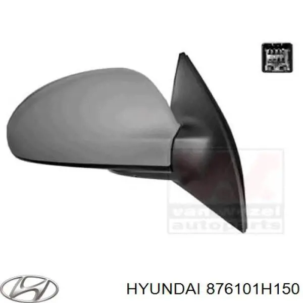 876101H150 Hyundai/Kia espejo retrovisor izquierdo